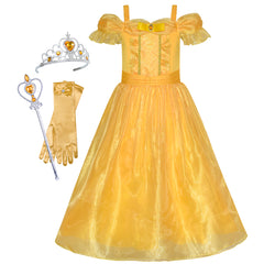 Princess Belle Dress Up Accessories Crown Magic Wand Size 4-14 Years