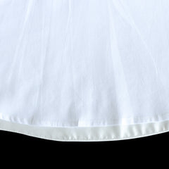 Flower Girl Dress Off White Rhinestone Gloves Wedding Party Size 6-12 Years