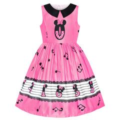 Girls Dress Birthday Princess Musical Note Party Size 4-8 Years