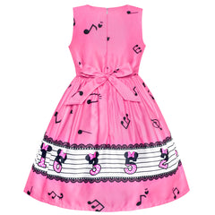 Girls Dress Birthday Princess Musical Note Party Size 4-8 Years