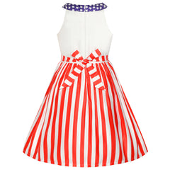 Girls Dress American Flag National Day Statue Of Liberty Size 6-12 Years