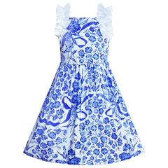 Girls Dress Porcelain Vintage Tank Dress Size 3-12 Years