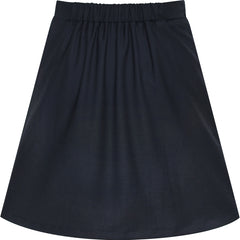 Girls Skirt Black Pleated Back School Uniform Size 6-14 Years