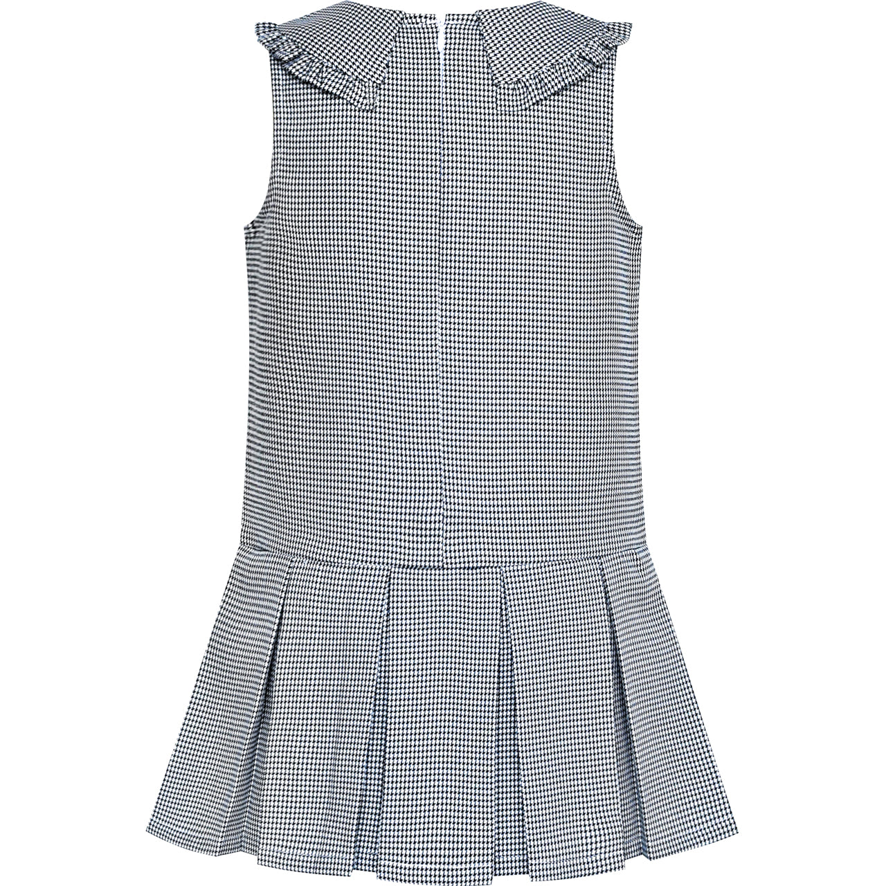 Sunny Fashion Girls Pink Plaid A-Line Dress with Bow Tie Collar