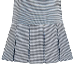 Girls Dress Pleated Plaid Collar School Uniform Size 4-8 Years