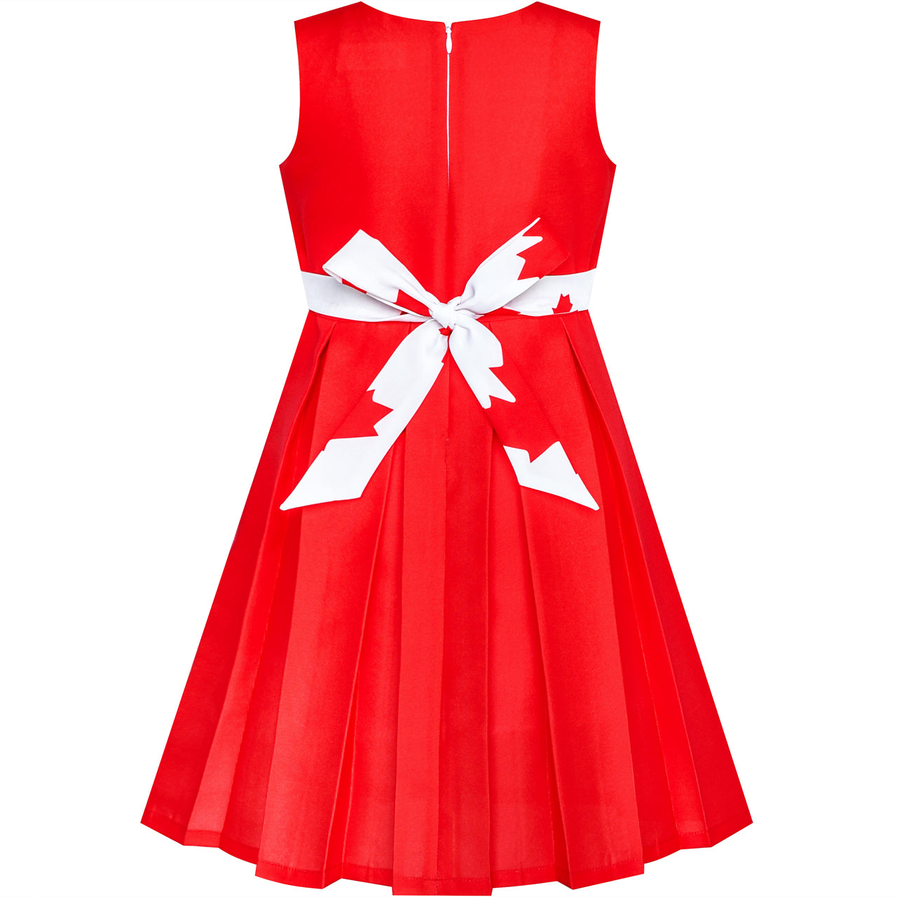 Girls Dress Canada Flag National Day Party Dress Size 4-14 Years