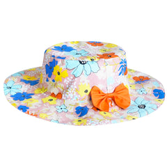 2 Pieces Girls Dress Hat Colorful Flower Party Holiday Size 4-12 Years