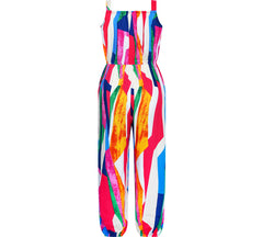 Girls Jumpsuit Colorful Bohemian Style Cotton Holiday Casual Size 2-14 Years