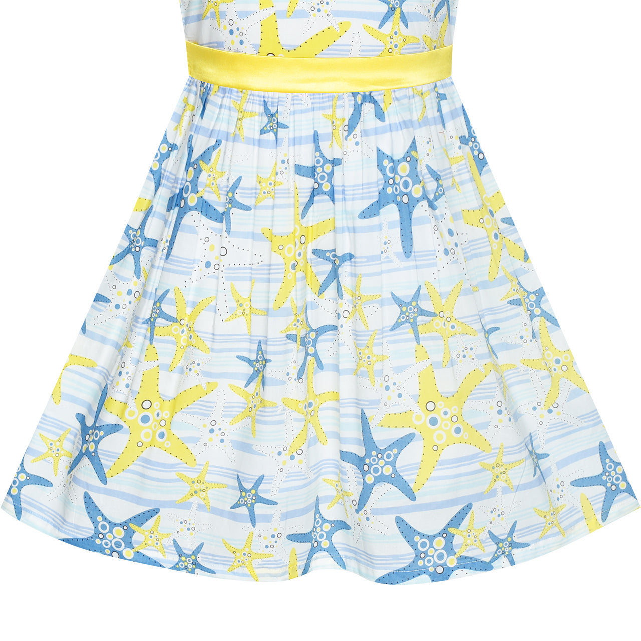 Girls Dress One Shoulder Sea Star Flower Dress Birthday Party Size 4-12 Years