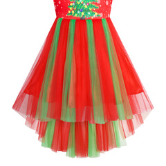 Girls Dress Christmas Tree New Year Holiday Party Dress Size 4-10 Years