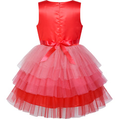 Girls Dress Christmas Santa Holiday New Year Party Size 1-12 Years