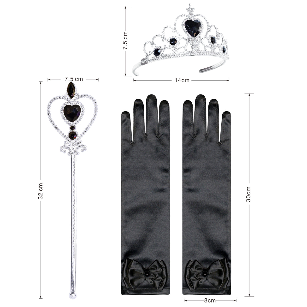Girls Dress Hi-low Magic Wand Princess Crown Dress Up Costume Size 4-14 Years