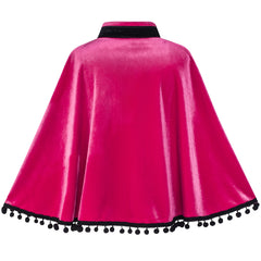 Princess Dress Up Costume Cloak Velvet Cape Size 5-12 Years