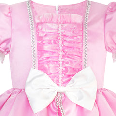 Girls Dress Pink Princess Crown Magic Wand Cosplay Dress Up Size 6-12 Years