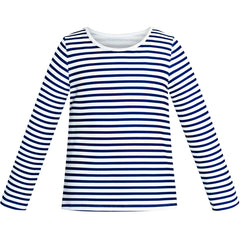 Girls Tee Navy Blue Striped T-shirt Size 4-12 Years