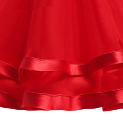 Girls Dress Sleeveless Burgundy Ball Gown Wedding Party Pageant Size 6-12 Years