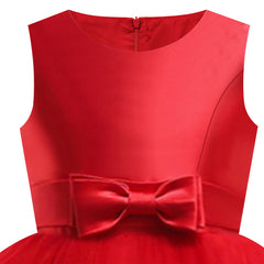 Girls Dress Sleeveless Burgundy Ball Gown Wedding Party Pageant Size 6-12 Years