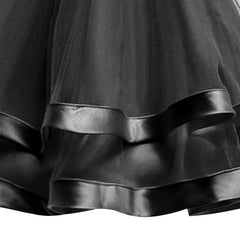 Girls Dress Short Sleeve Black Ball Gown Wedding Party Pageant Size 6-12 Years