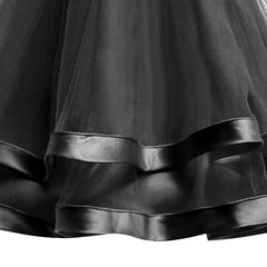 Girls Dress Sleeveless Black Ball Gown Wedding Party Pageant Size 6-12 Years