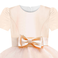 Girls Dress Champagne Red Ball Gown Wedding Party Pageant Size 6-12 Years