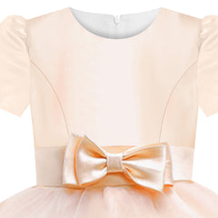 Girls Dress Champagne Ball Gown Wedding Party Pageant Size 6-12 Years
