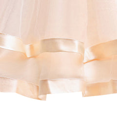 Girls Dress Sleeveless Champagne Ball Gown Wedding Party Pageant Size 6-12 Years