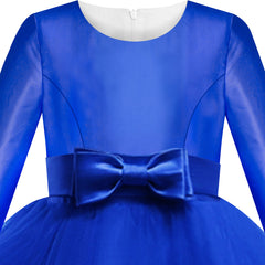Girls Dress Royal Blue Ball Gown Wedding Party Pageant Size 6-12 Years
