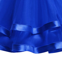 Girls Dress Royal Blue Ball Gown Wedding Party Pageant Size 6-12 Years