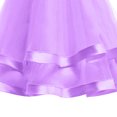 Girls Dress Long Sleeve Purple Ball Gown Wedding Party Pageant Size 6-12 Years
