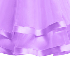 Girls Dress Long Sleeve Purple Ball Gown Wedding Party Pageant Size 6-12 Years