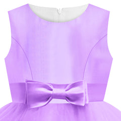 Girls Dress Sleeveless Purple Ball Gown Wedding Party Pageant Size 6-12 Years