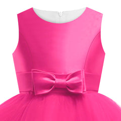 Girls Dress Sleeveless Rose Pink Wedding Party Pageant Size 6-12 Years