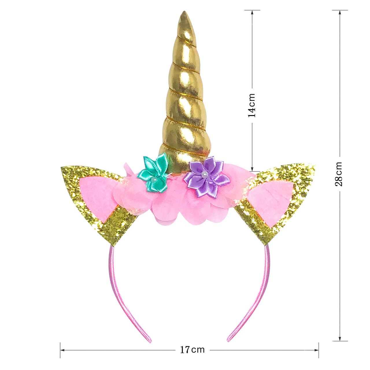 Girls Dress Tulle Unicorn Headband Party Size 3-14 Years
