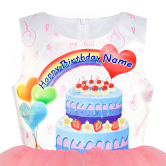 Custom Made Girls Dress With Your Name Birthday Gift Size 3-10 Years