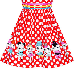 Girls Dress Red Polka Dot LOL Surprise Party Costume Size 2-10 Years