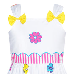 Girls Dress Cotton Casual Bow Tie Butterfly Sundress Size 2-8 Years