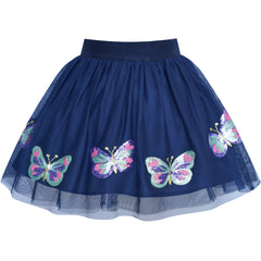 Girls Skirt Butterfly Embroidered Tutu Dancing Size 2-10 Years