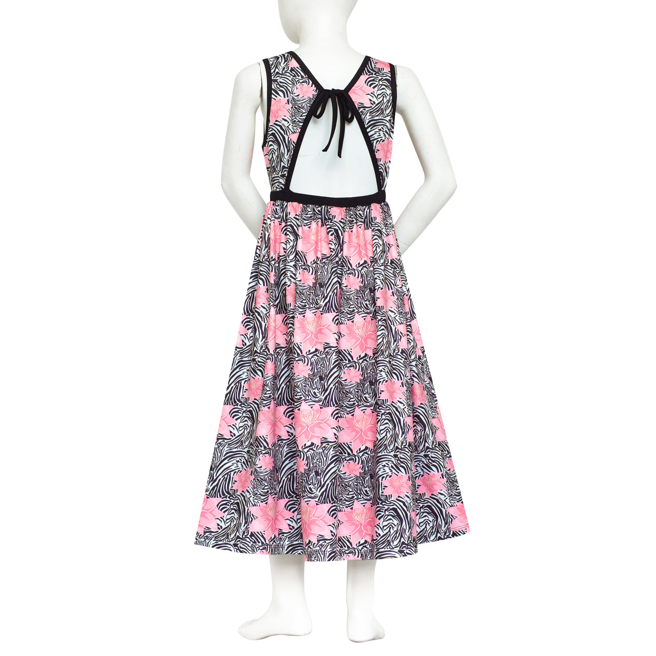 Girls Dress Tie Back Flower Casual Dress Party Size 4-14 Years