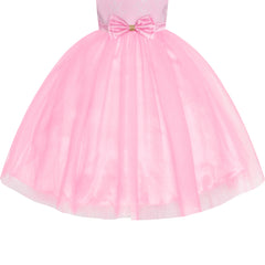 Flower Girl Dress Lace Long Sleeve Wedding Ball Gown Size 6-12 Years