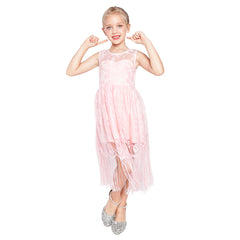 Girls Dress Blush Flapper Vintage 1920s Tassel Lace Size 6-16 Years