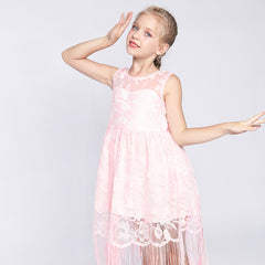 Girls Dress Blush Flapper Vintage 1920s Tassel Lace Size 6-16 Years