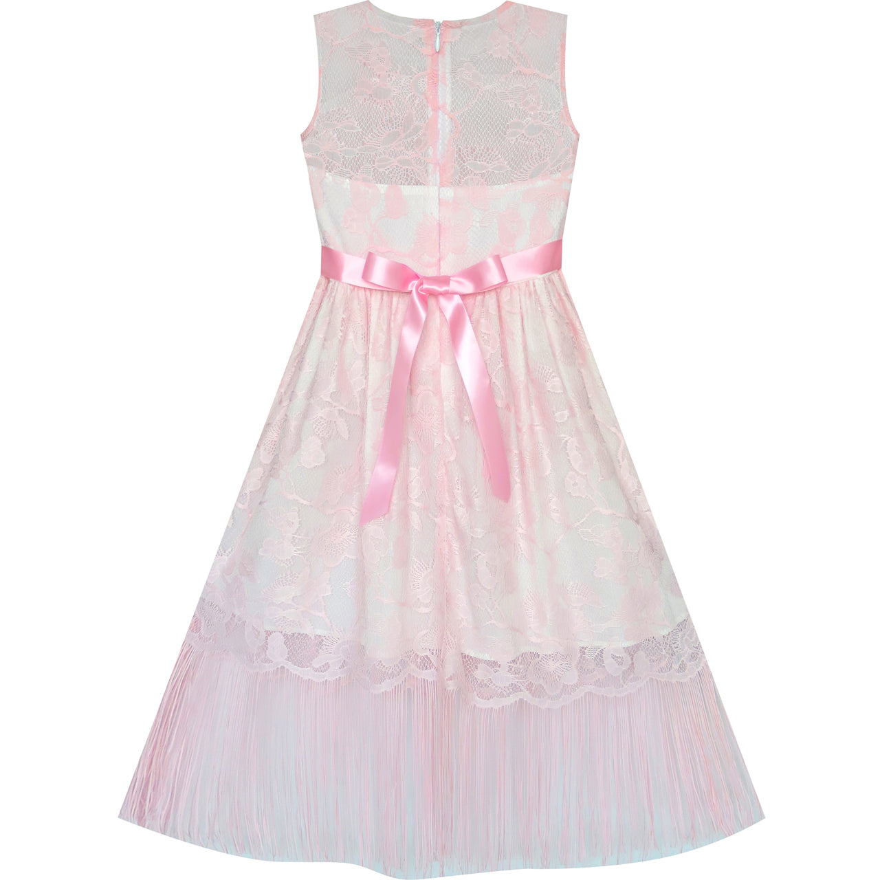 Girls Dress Blush Flapper Vintage 1920s Tassel Lace Size 6-16 Years