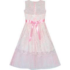 Girls Dress Blush Pink Flapper Vintage 1920s Tassel Lace Size 6-16 Years