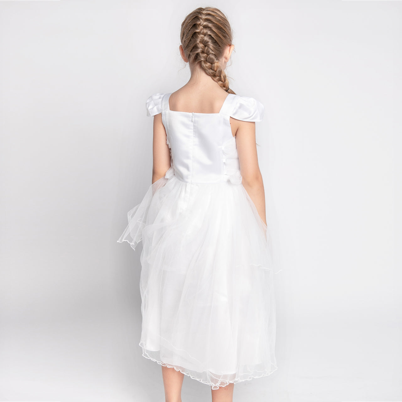 Girls Dress Cap Sleeve Wedding Party Bridesmaid Church Size 6-12 Years