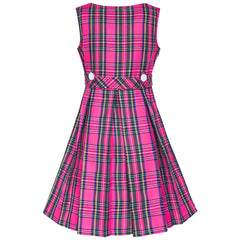 Girls Dress Back School Personalized Gift School Uniform With Name Size 6-14 Years