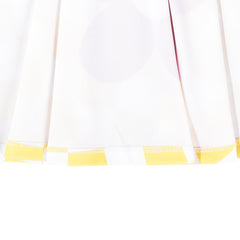 Girls Dress Doll Cosplay Halloween Costume Surprised Party Yellow Checkered Size 3-8 Years