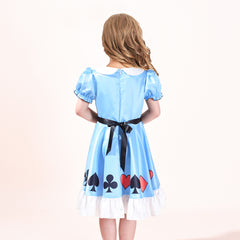 Girls Dress Doll Costume For Surprise Spade Club Heart Halloween Party Size 3-8 Years