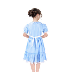 Girls Dress Blue Cosplay For Grady Twin Alexie Alexa Halloween Costume Size 6-12 Years