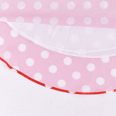 Girls Dress Red White Polka Flower Collar Halloween Costume Bow Headband Size 3-8 Years