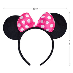 Girls Dress Pink White Polka Flower Collar Halloween Costume Bow Headband Size 3-8 Years